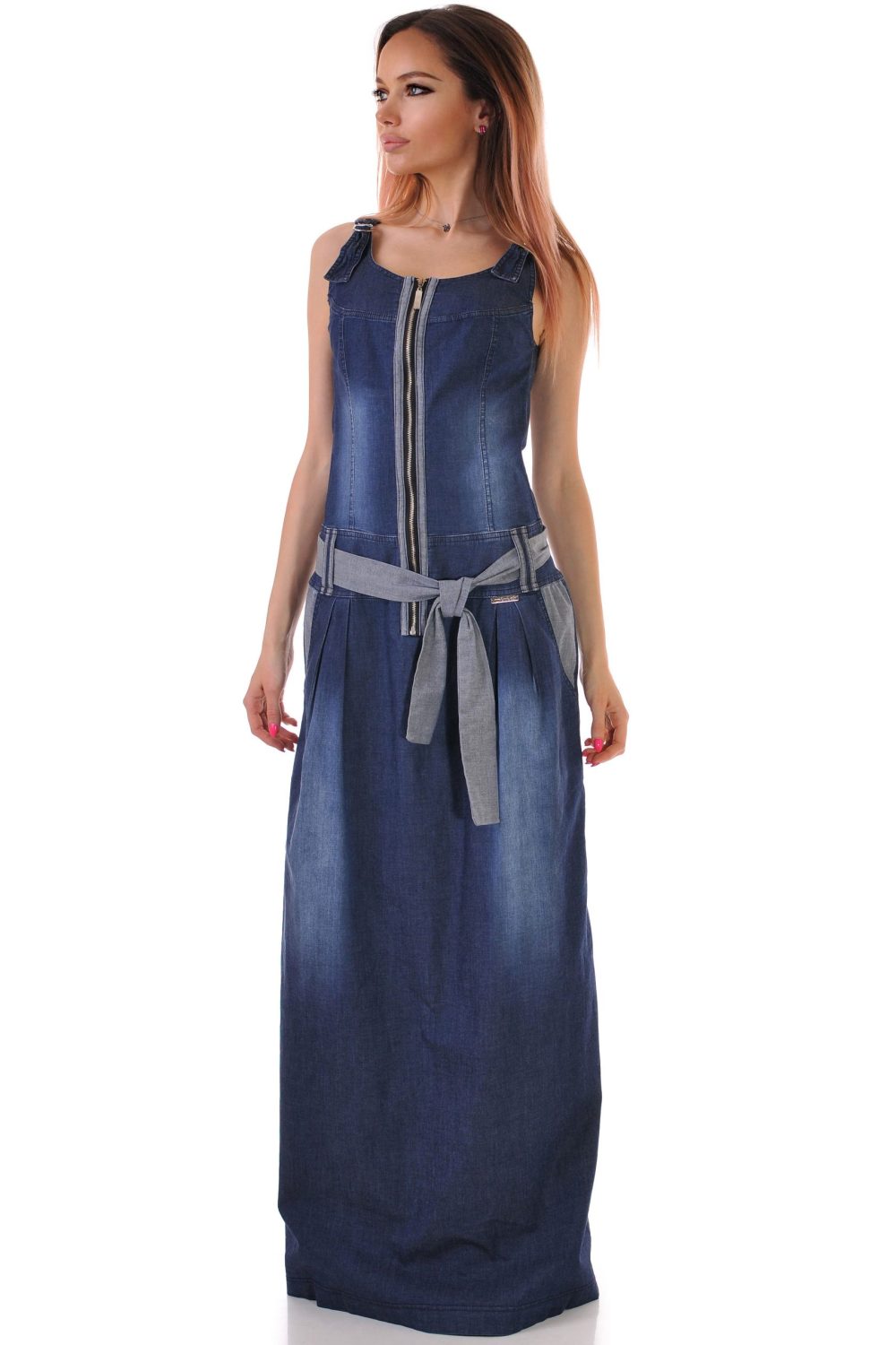 Дълга дънкова рокля-сукман Benito 1