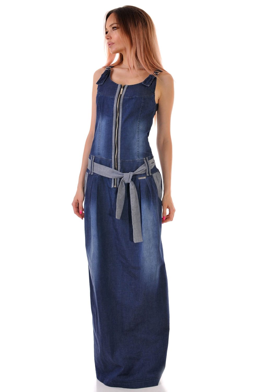 Дълга дънкова рокля-сукман Benito 1