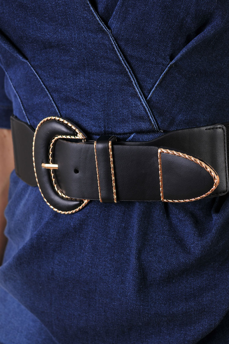 Дънкова рокля с прехвърлено деколте Office Denim