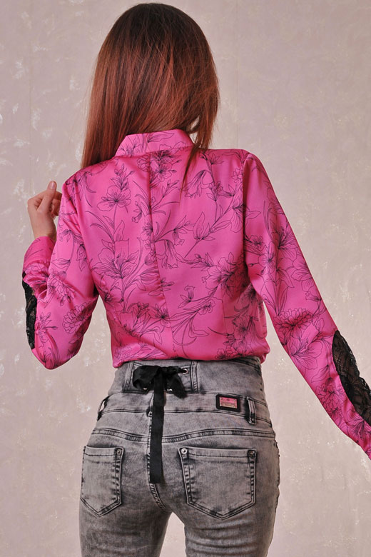 Дамска розова риза с дантела Desire