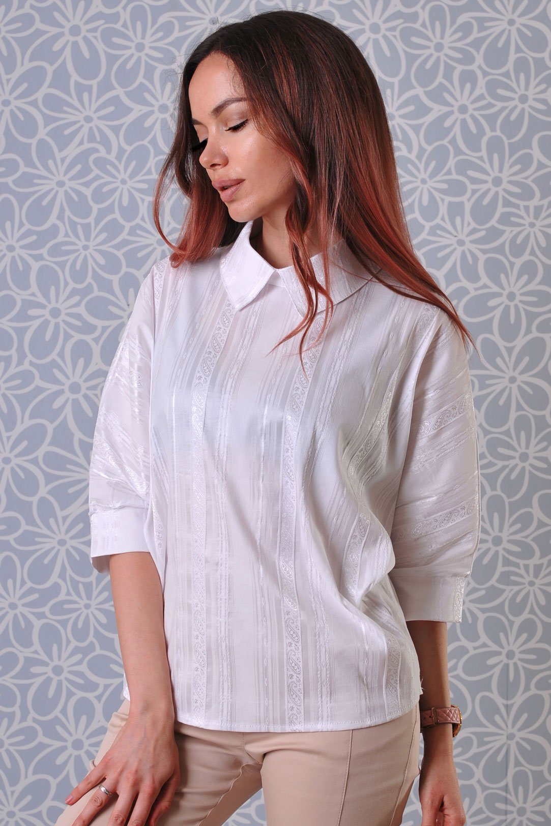 Дамска бяла риза