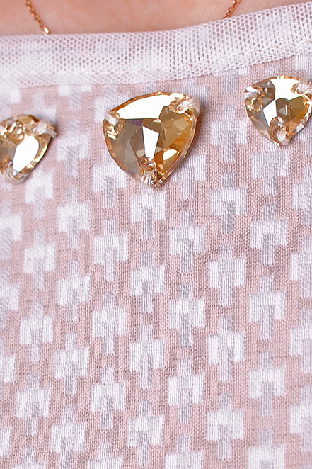 Официалн рокля с ефектен гръб Gaby в кремаво