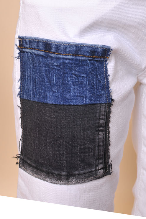 Дамски бели дънки