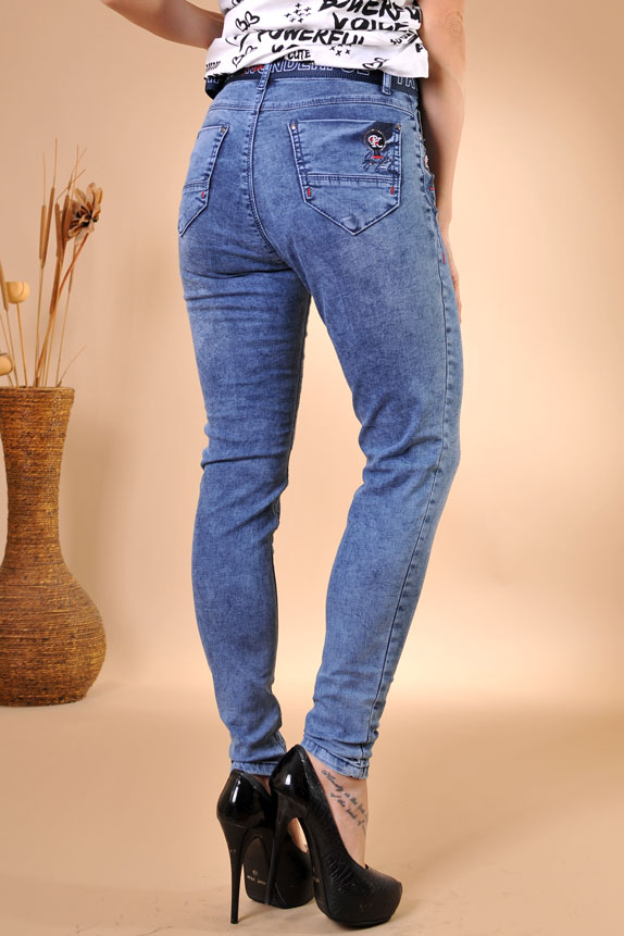 Дамски еластични дънки