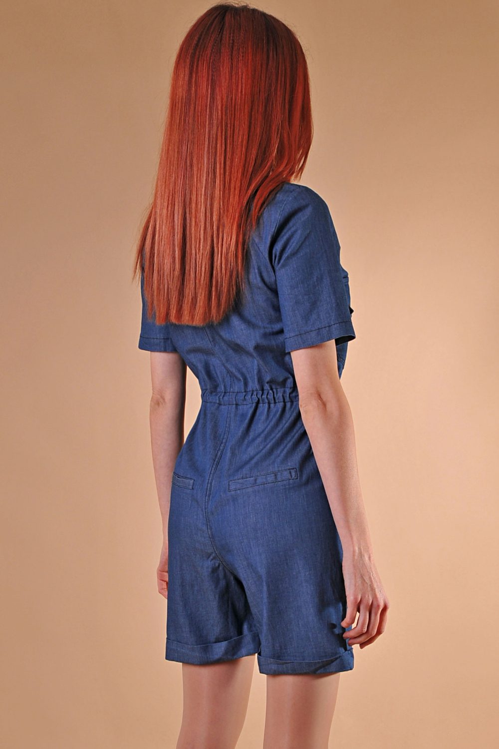 Blue Mood къс дънков гащеризон от памучен деним