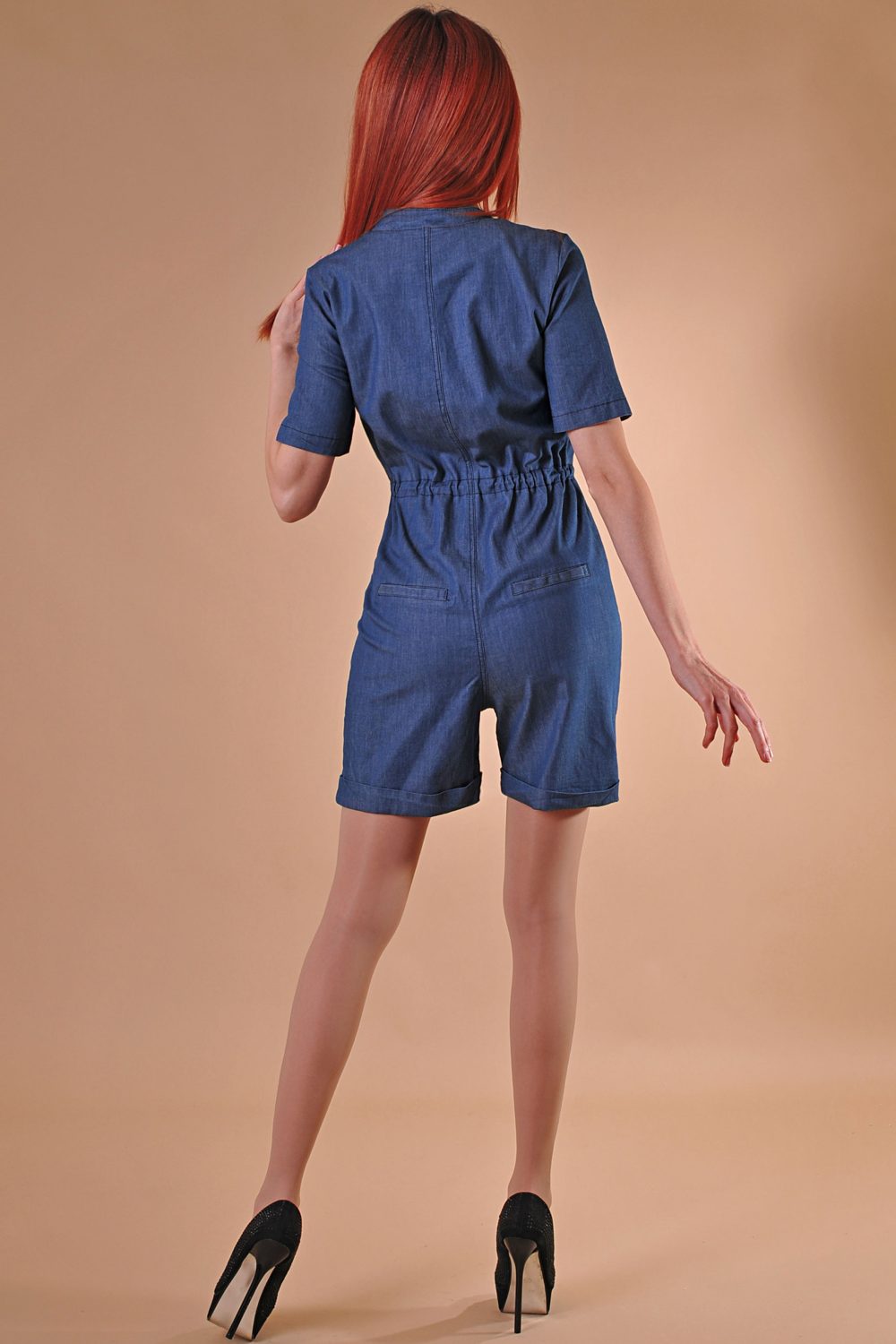 Blue Mood къс дънков гащеризон от памучен деним