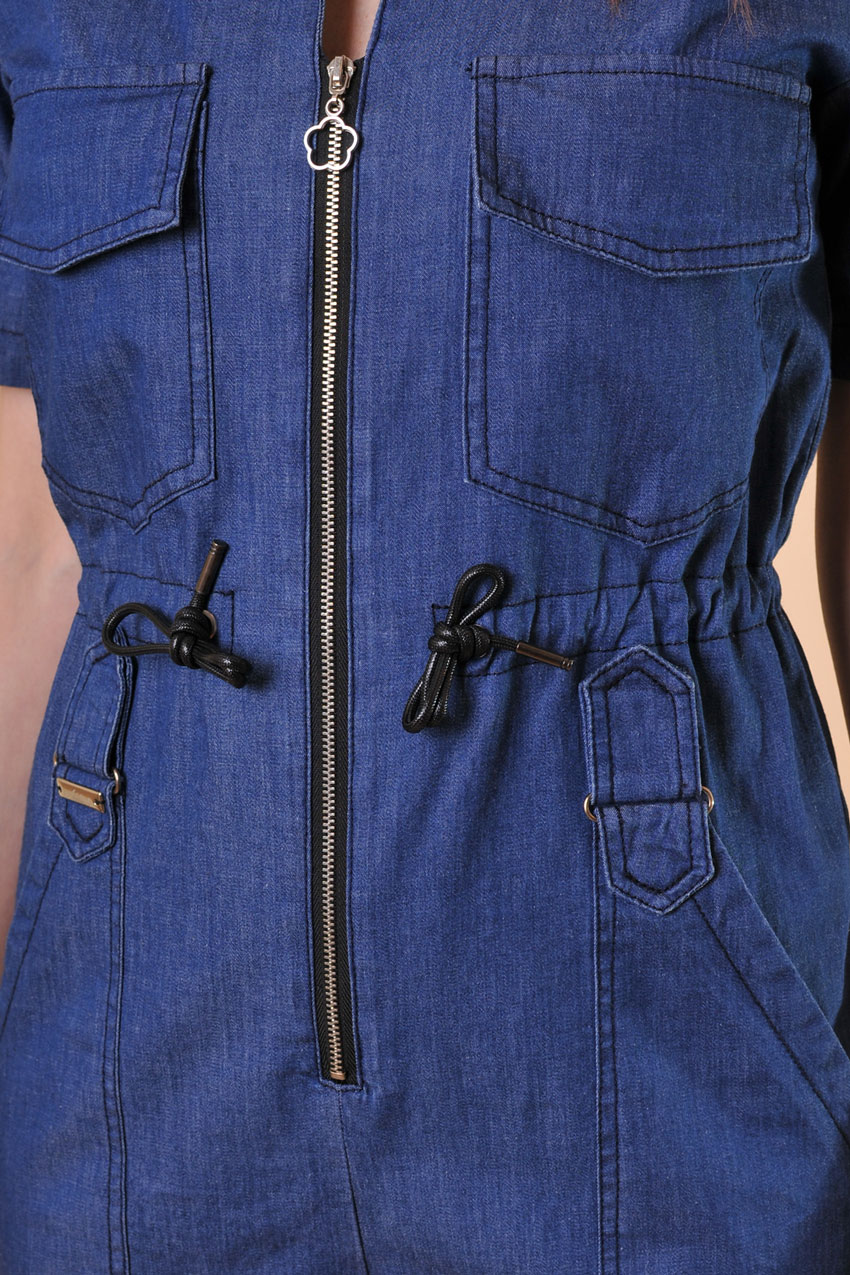 Blue Mood къс дънков гащеризон от памучен деним