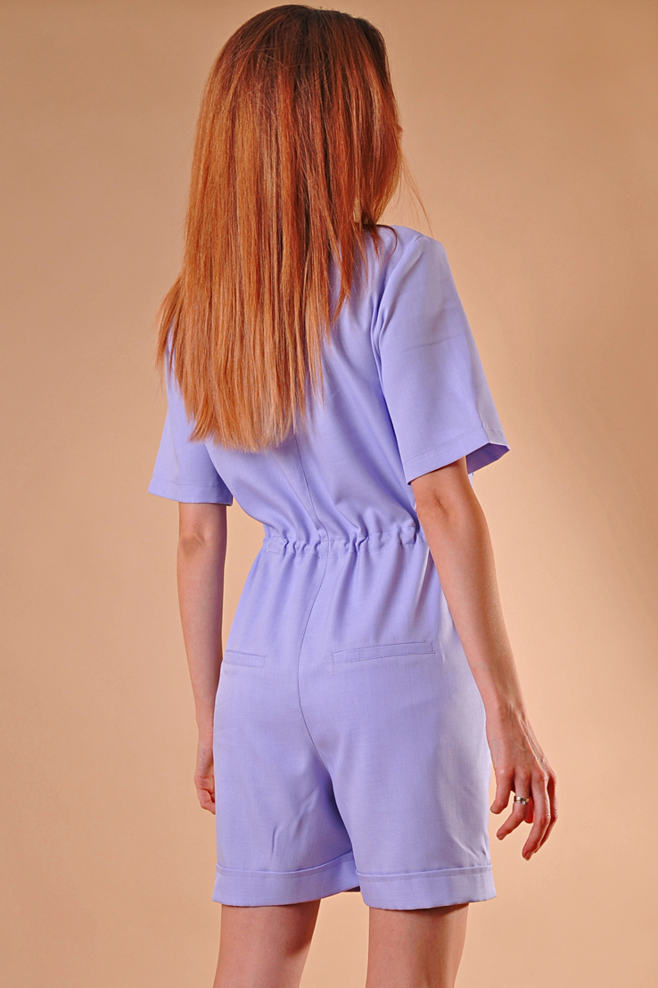 Къс летен гащеризон в лилаво